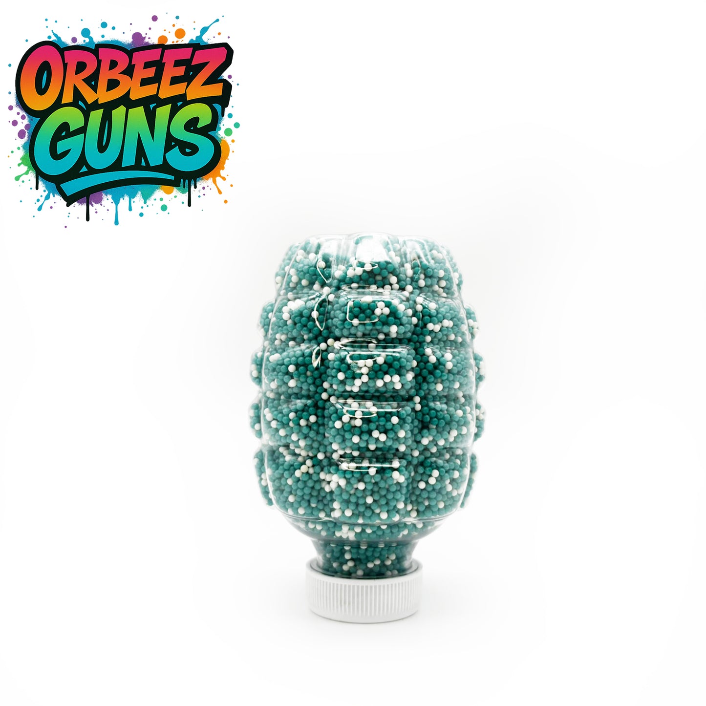 60.000 Orbeez mint/wit in magazijn