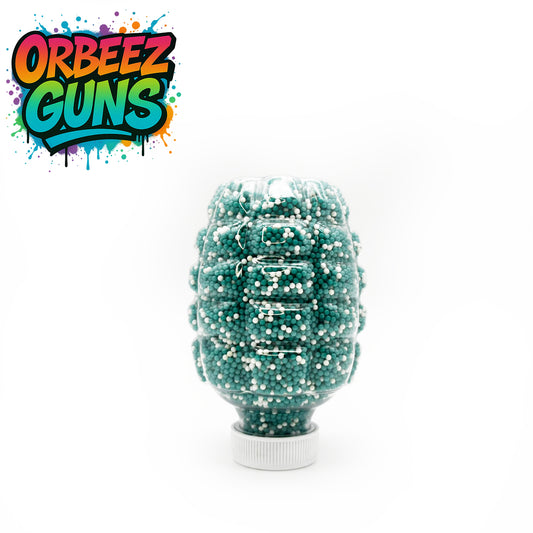 60.000 Orbeez mint/wit in magazijn